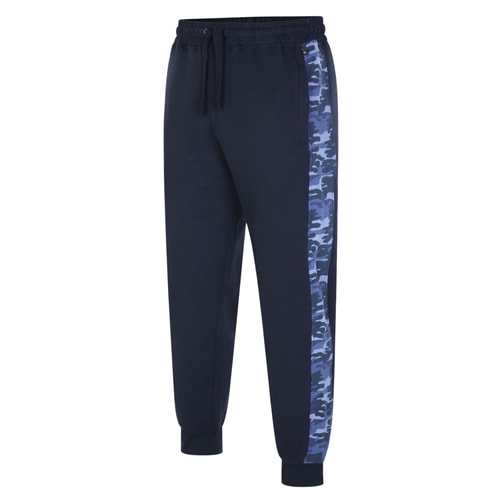 KAM – Jogginghose mit Einsätzen und Camouflage-Muster, Marineblau
